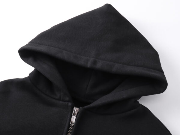 1000 GSM ZIP UP - “BLACK” - Image 3