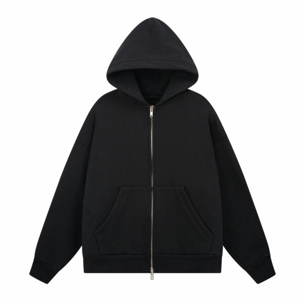 1000 GSM ZIP UP - “BLACK”
