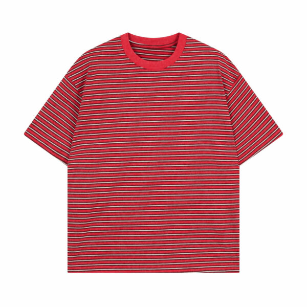 300 GSM T-SHIRT - “STRIPED RED”